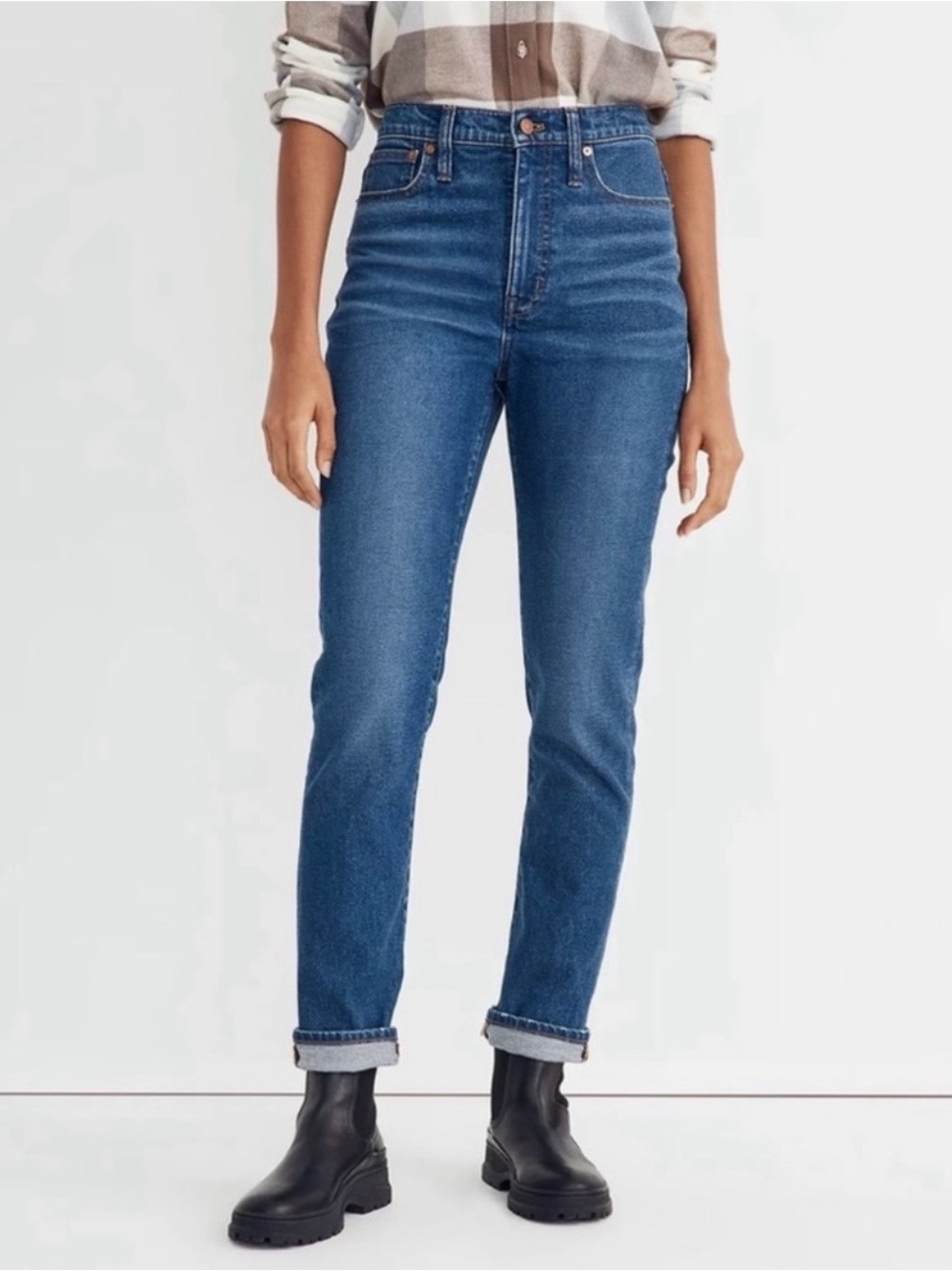 Madewell Slim Straight Jeans // Medium Wash // 24